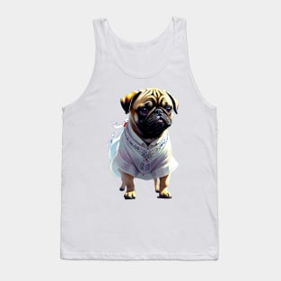 The Stylish Pug: Flaunting a Vibrant Kaftan Tank Top